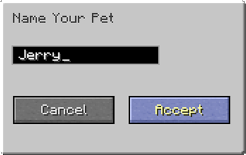 inventory pets mod nazywanie pupili