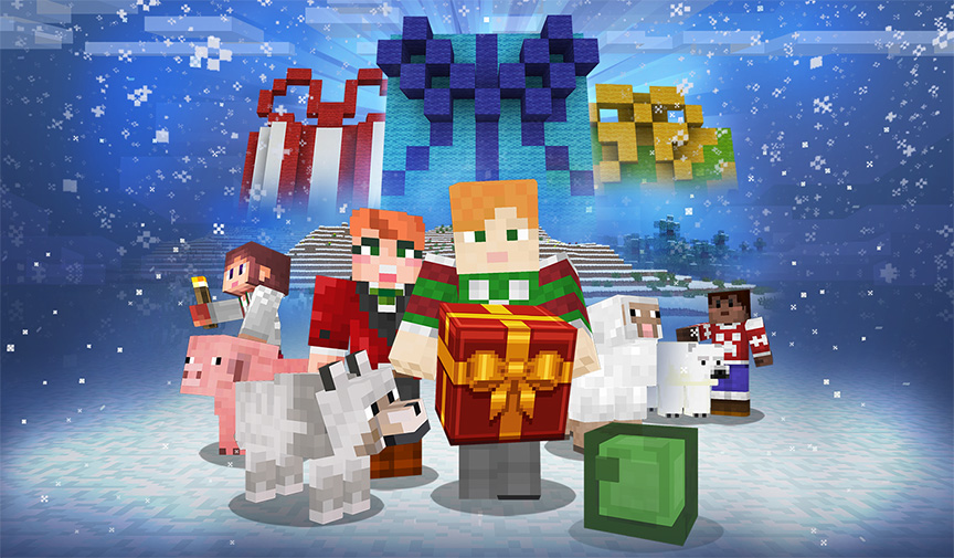 minecraft swiateczne prezenty 2017 w marketplace