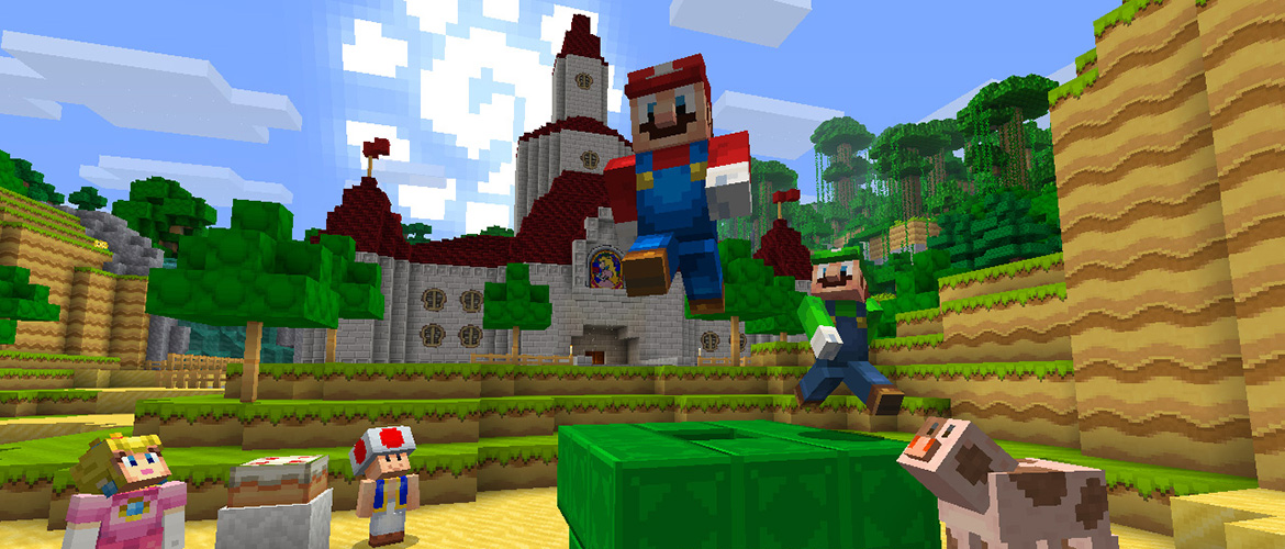 nintendo switch edition minecraft mario luigi princes