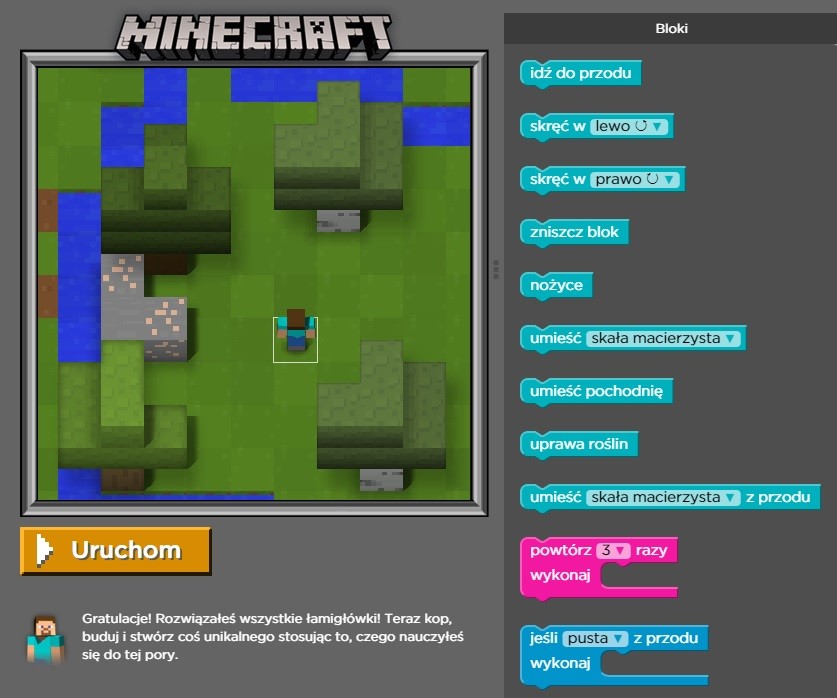 godzina kodowania minecraft lamiglowka 14 sandbox