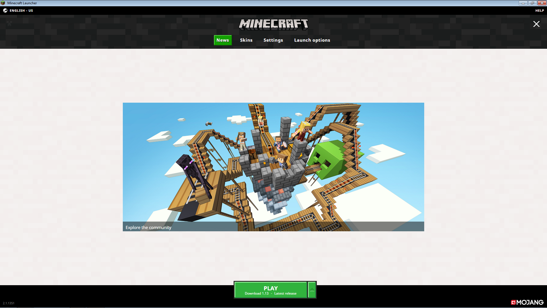 kliknij play graj uruchom minecraft polska